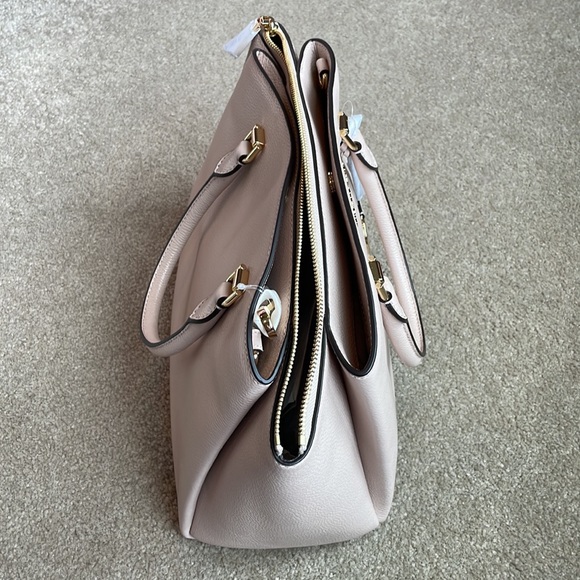 NWT MICHAEL KORS Maxine Medium Satchel Soft Pink Handbag Purse - Picture 3 of 10